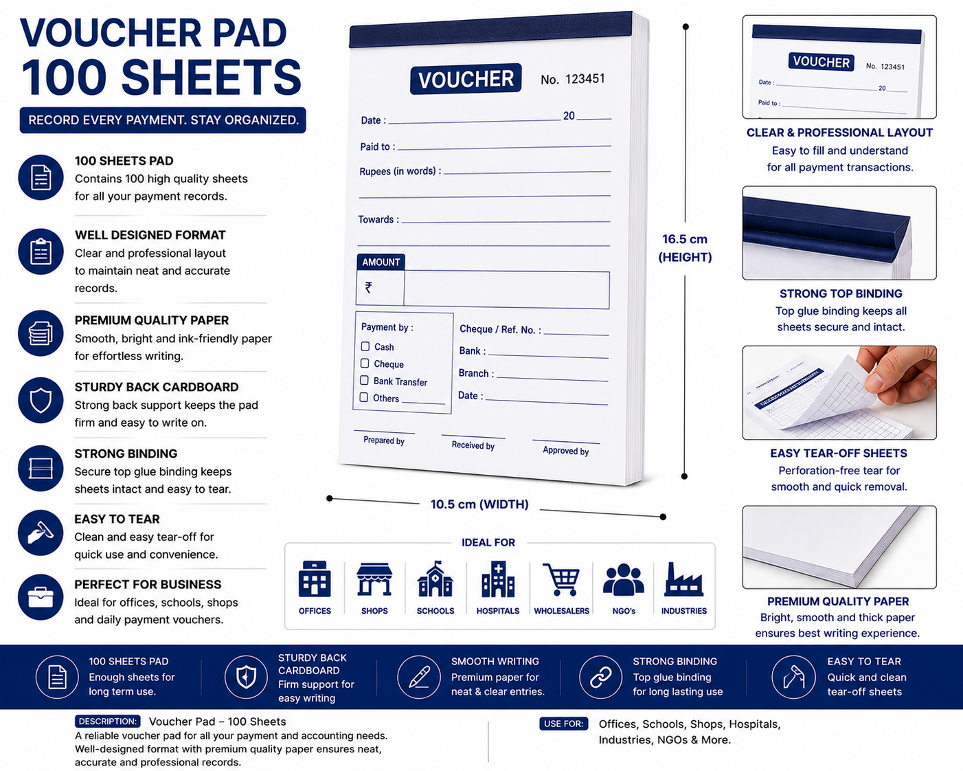 Voucher Pad 100 sheets