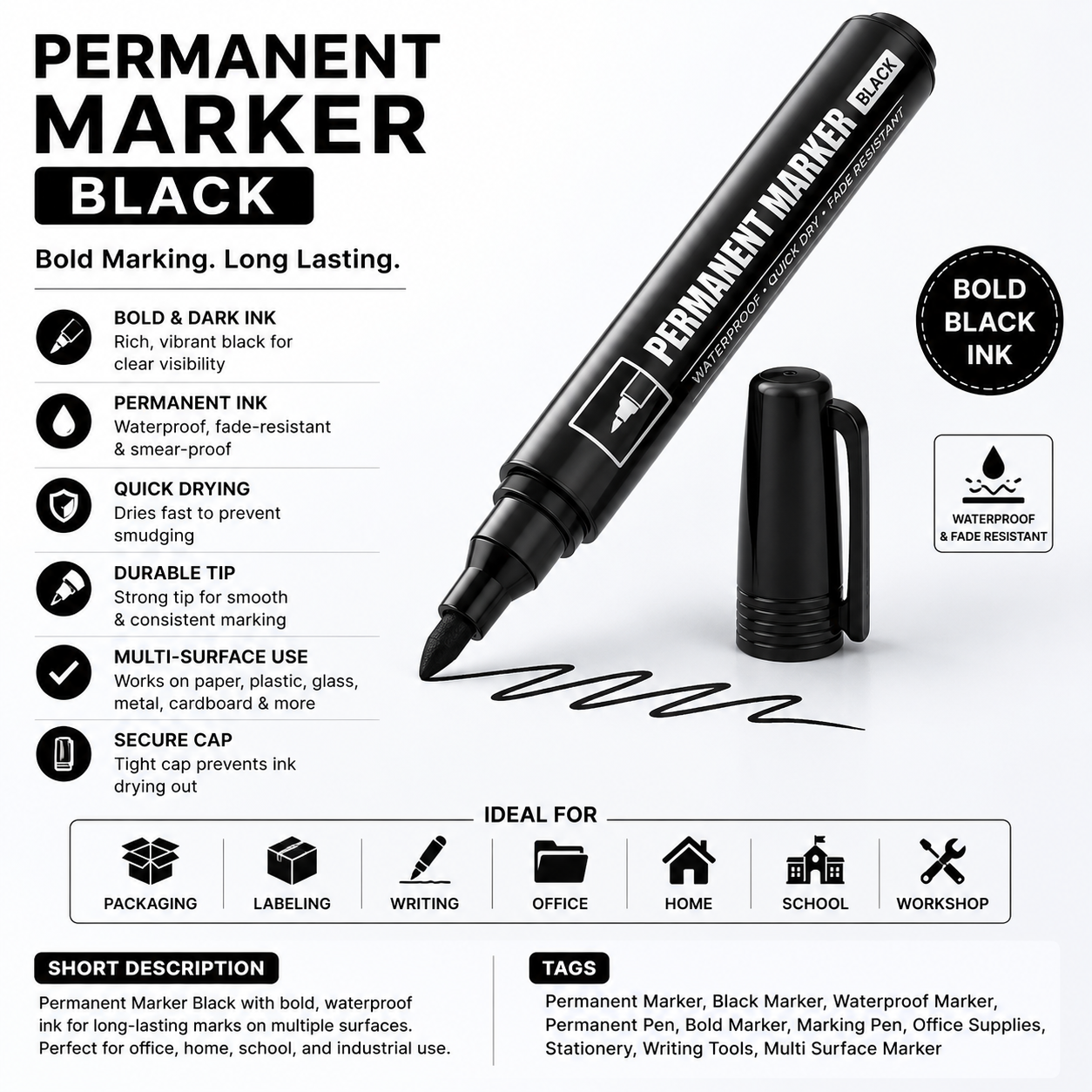 Permanent Marker Black