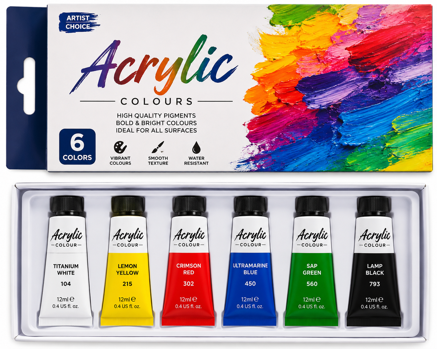 Acrylic Color Set 6 Colors