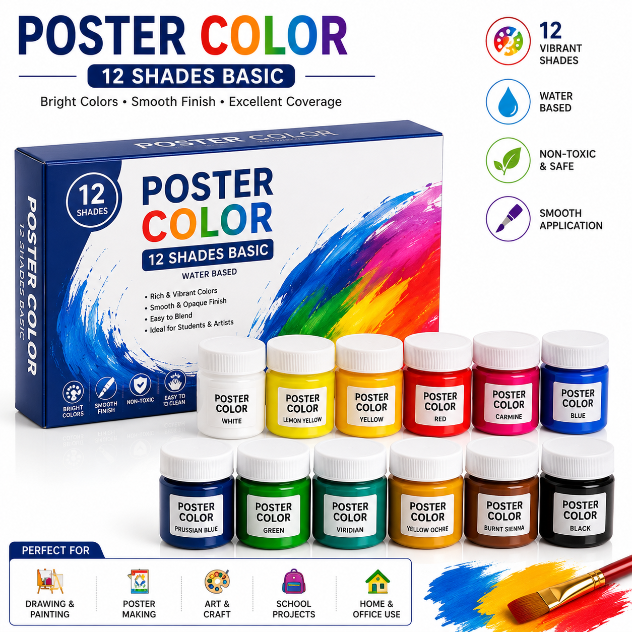 Poster Color 12 Shades Basic