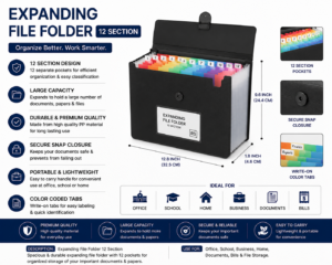 Expanding File Folder 12 Section