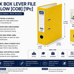 Tick Box Lever File Yellow [COB][1Pc]