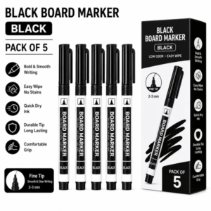 Black Board Marker Black (Pack of 5