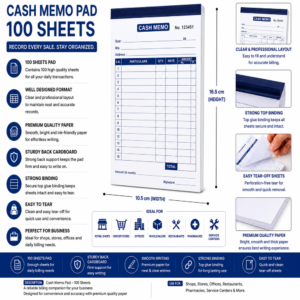 Cash Memo Pad 100 sheets