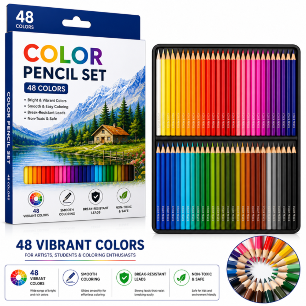 Color Pencil Set 48 Colors