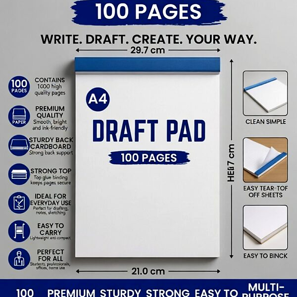 Draft Pad 100 pages
