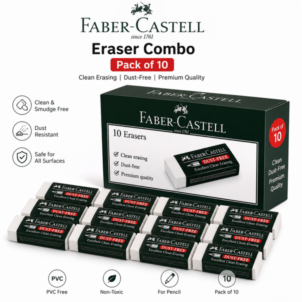 Faber-Castell Eraser Combo (Pack of 10)