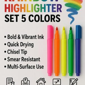Rainbow Highlighter Set 5 Colors