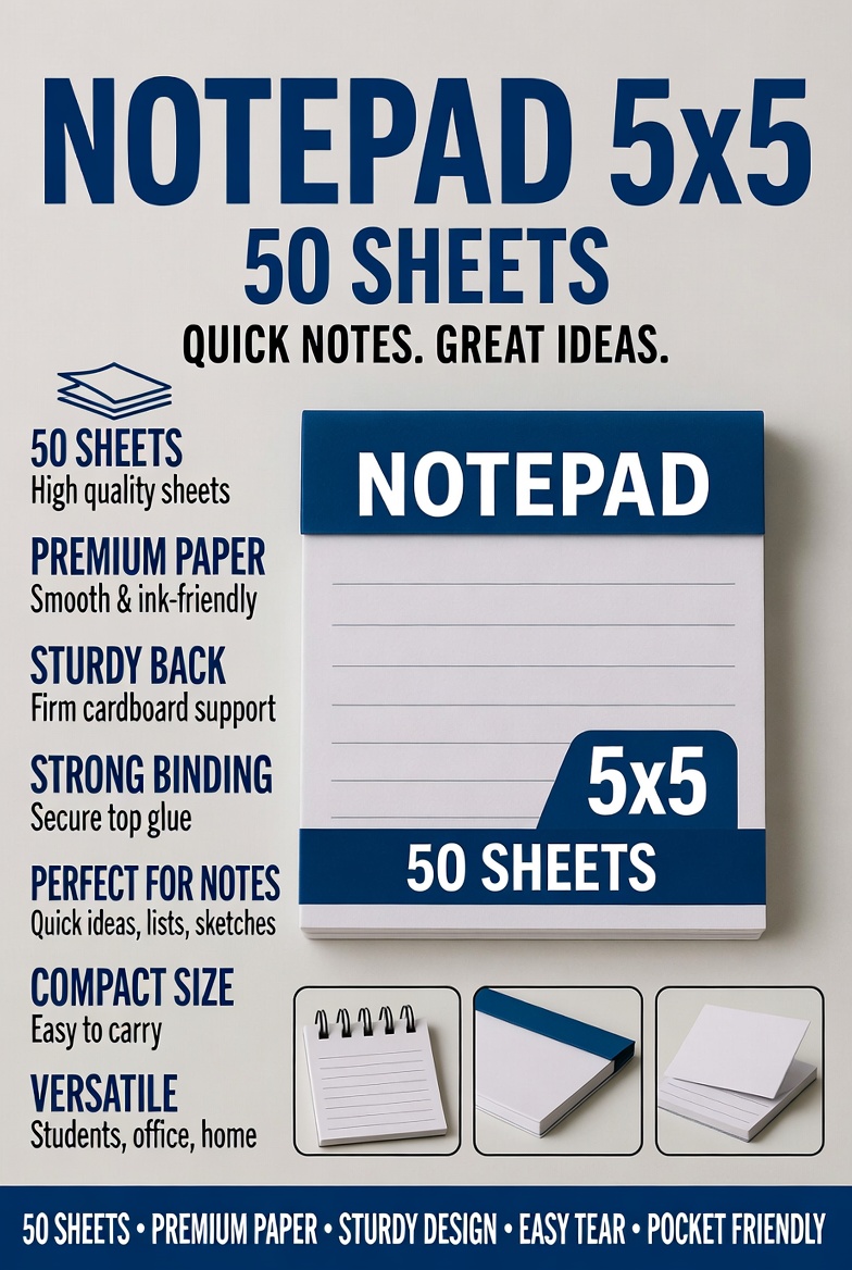 Notepad 5x5 50 sheets