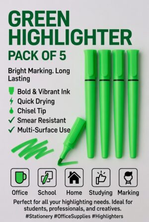 Green Highlighter (Pack of 5)