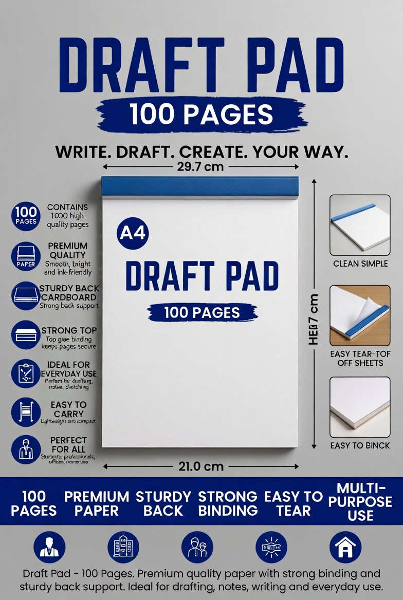 Draft Pad 100 pages