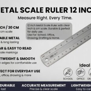 Metal Scale Ruler 12 Inch