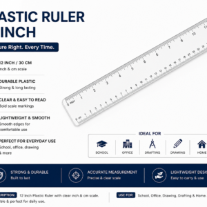 Plastic Ruler 12 Inch