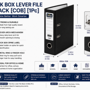 Tick Box Lever File Black [COB][1Pc]