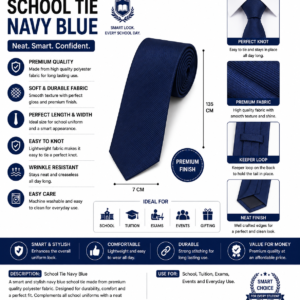 School Tie Navy Blue