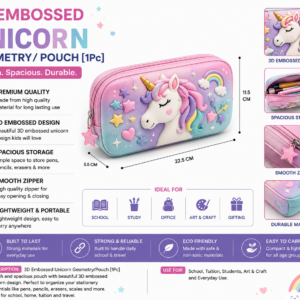 3D Embossed Unicorn Geometry/Pouch [1Pc]