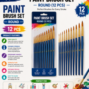 Paint Brush Set Round (12 pcs)