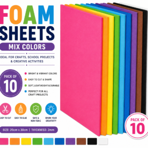 Foam Sheets Mix Colors (Pack of 10)