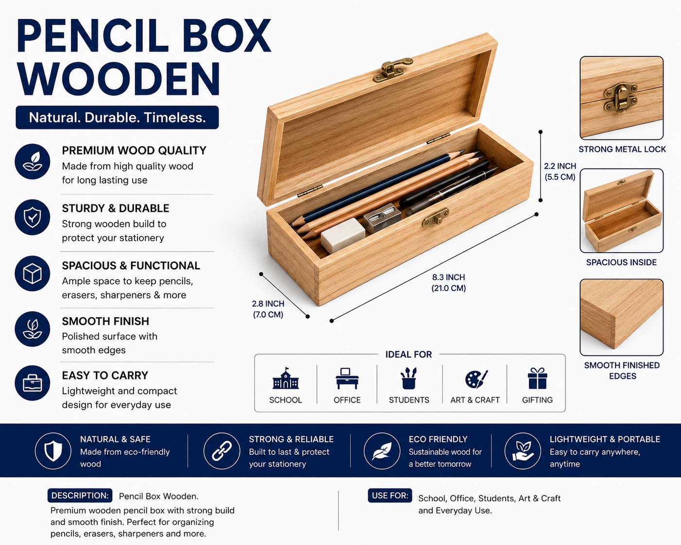 Pencil Box Wooden