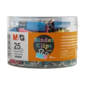 Binder Doc Clip Mix Colour (25mm) 48 Each Box ABS92768 M & G Brand