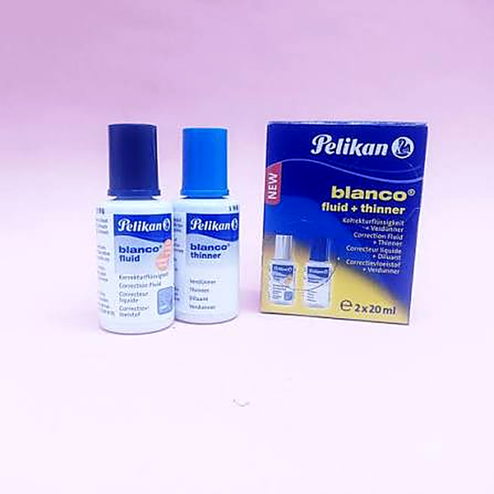 Correction Blanco Fluid + Thinner 20 ML Set  Pelikan Brand