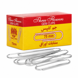 Gem Clips 75MM Three Flower Brand Silver Colour