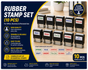 Rubber Stamp Set (10 pcs)