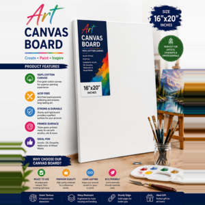 Art Canvas Board 16x20 inches