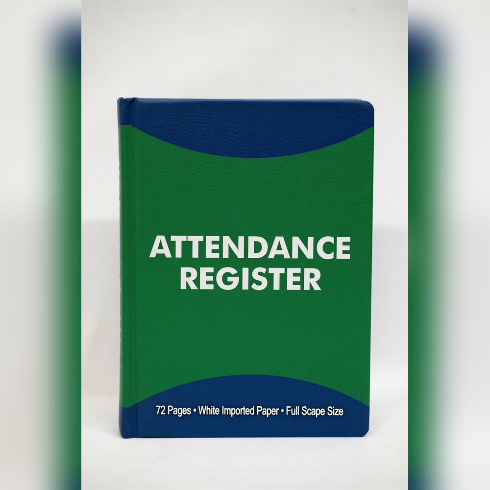 Attendance Register 72 Pags White Imported Paper Full Skip