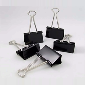 Binder Doc Clip Black (25mm) 12Pcs Diamond Brand