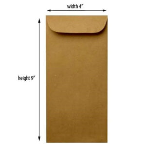 Brown Envelope 9" X 4" 70 Grams Latter Use