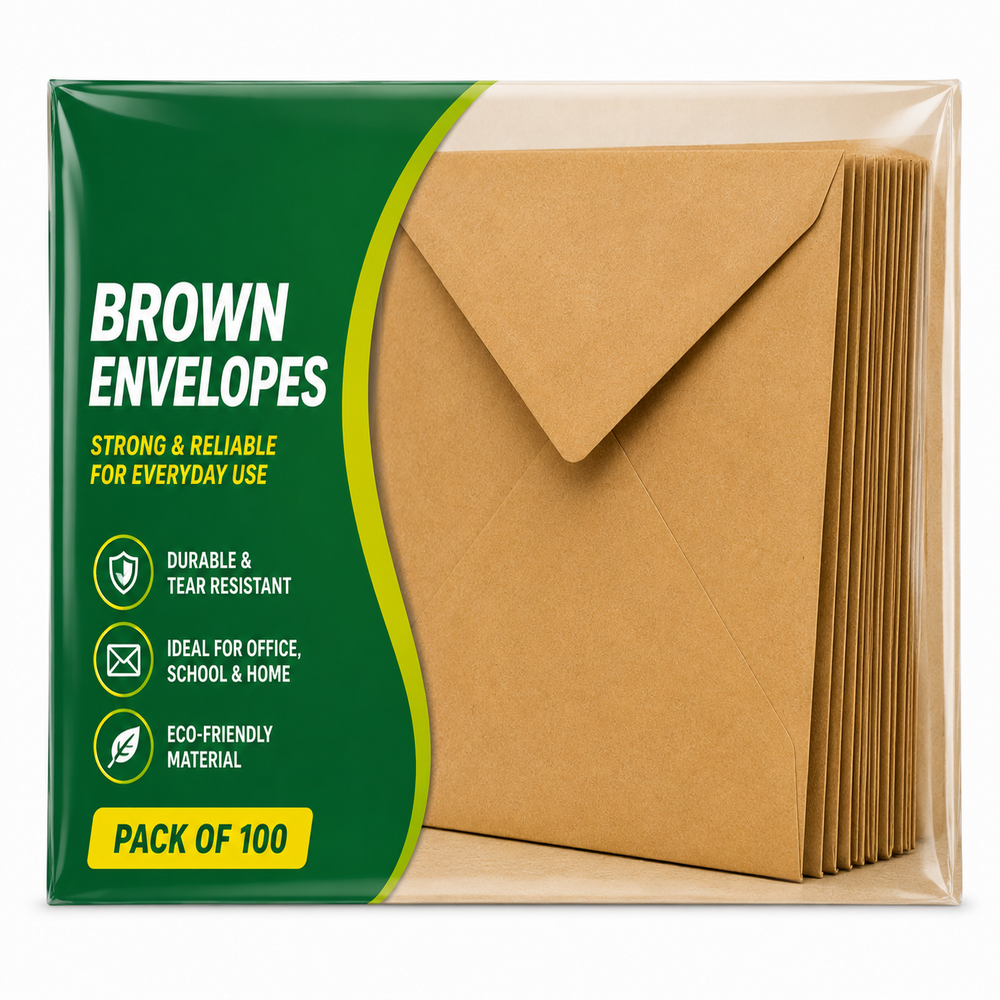 Brown Envelopes (Pack of 100)