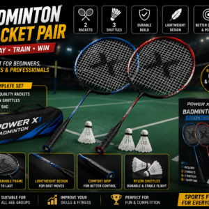 Badminton Racket Pair with Shuttles