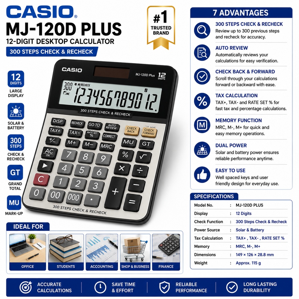 Calculator DJ-220D Plus Casio Original Japan