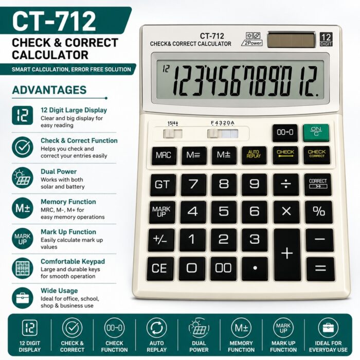 Calculator Citizen CT-712 12 Digits China Brand