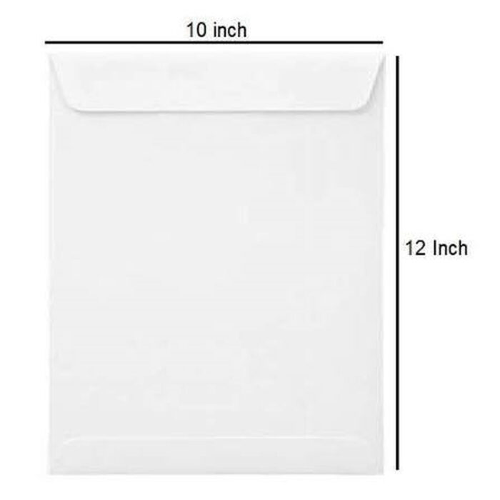 White Envelope 10" X 12" A-4 Size 100 Grams