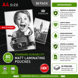 Ibico Premium Laminating Pouches 80 Microns A4 Size 50 Each Packet