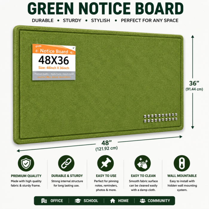 Green Note Broad 36" X 60"(3ft X 5Ft)