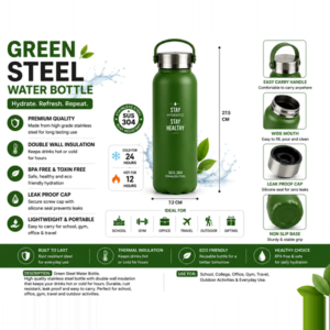 Green Steel Water Bottle [PD]