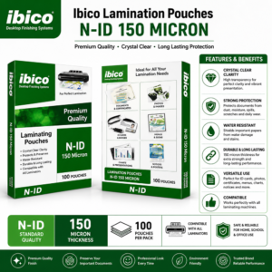 IBICO Lamination 100 Pouch N-ID 150 Microns Green Box