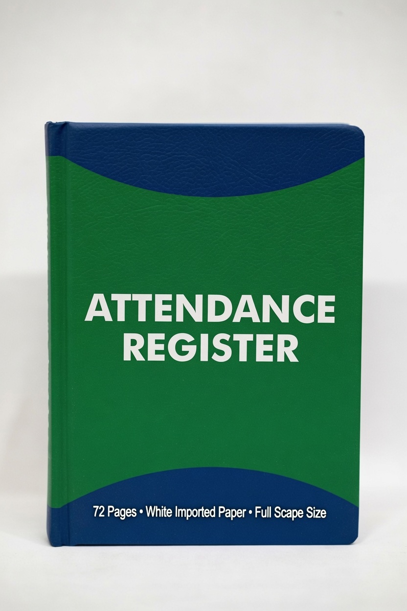 Attendance Register 72 Pags White Imported Paper Full Skip