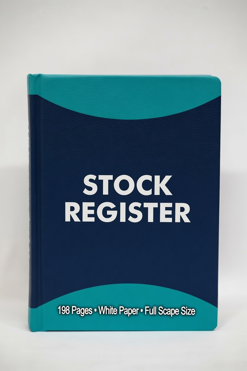 Stock Register 198 Pags White Paper Full Skip Size