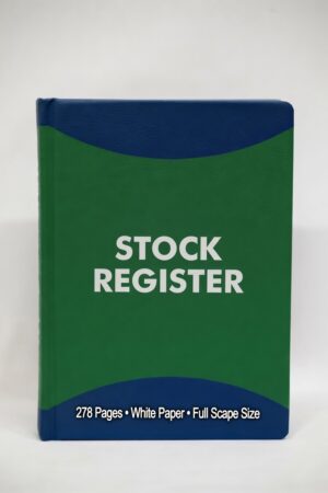 Stock Register 278 Pags White Paper Full Skip Size