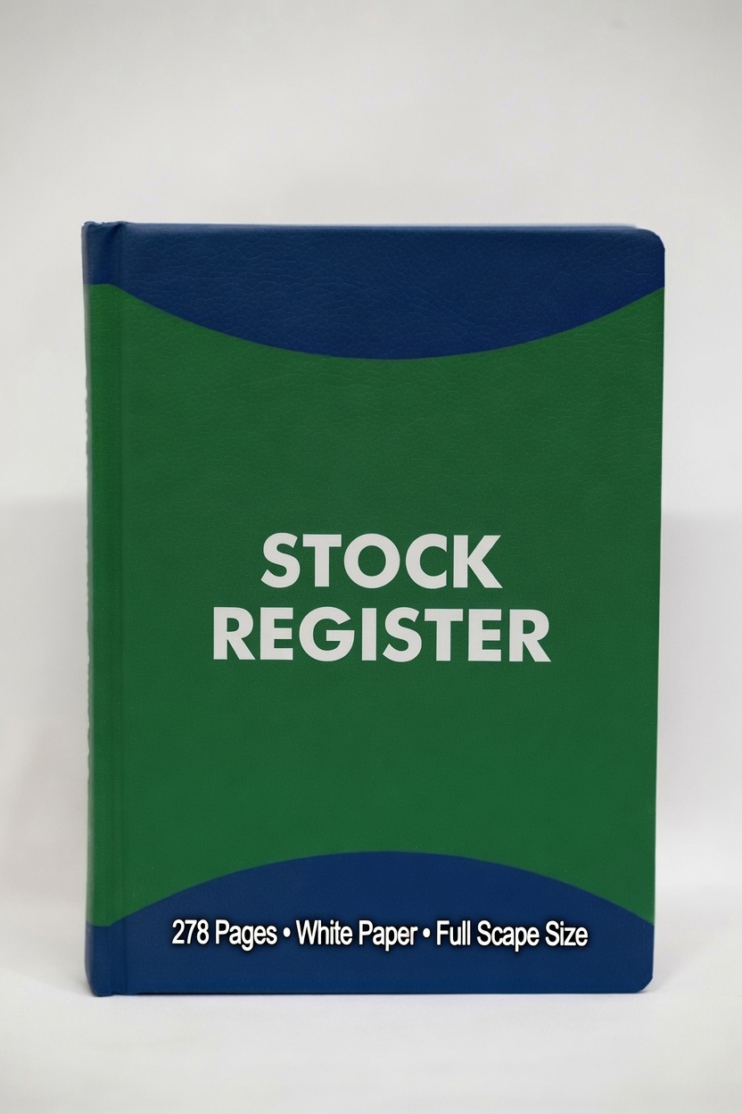 Stock Register 278 Pags White Paper Full Skip Size