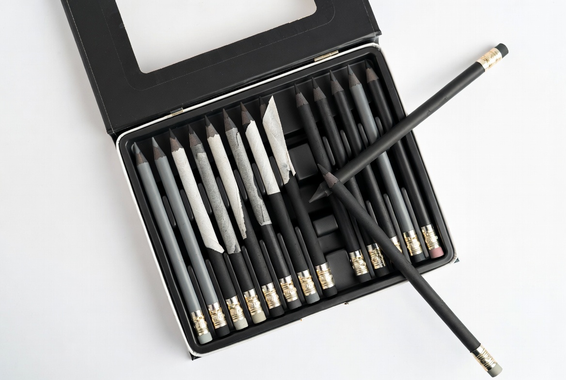 Charcoal Pencil Set 12 Colors
