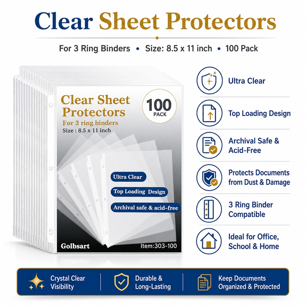 Sheet Protector Legal Size 8C 11 Hole 100 Sheet