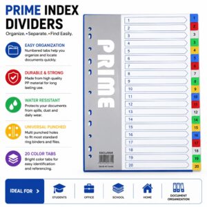 File Separator 1-10 With Number Plastic Set Imported Brand