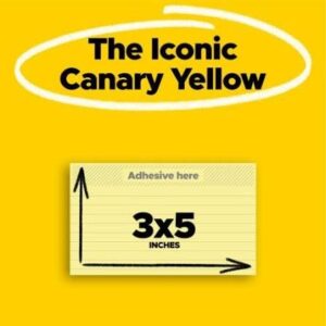 tick Note 3" X 5" Yellow Colour Imported Brand
