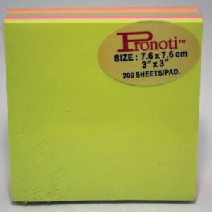 Stick Note 3" X 3" (75 mm X 75 mm) 90 Sheet Neno Multi Colour Pronoti Brand