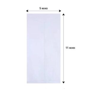 White Envelope 5" X 11" A-5 Size 70 Grams